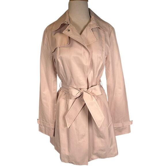 Express Jackets & Blazers - Express Light Blush Belted Trench Coat Size Small light weight New Without Tags